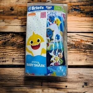 Baby Shark Briefs Underwear NWT Sz 2T 3T Boys 6 Pack 100% Cotton